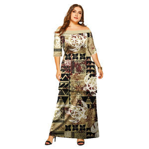 Drop Shipping Ensemble personnalisé polynésien Samoan Puletasi ensemble de jupes et haut à demi-manches de style tropical hawaïen <span class=keywords><strong>2</strong></span> pièces - Product Image 3