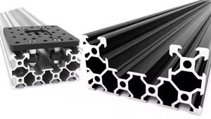 Materiale in lega di fabbrica personalizzato 4040 4080 C fascio di alluminio estrusione profilo 40X80 T slot per telaio strutturale industriale - Product Image 2