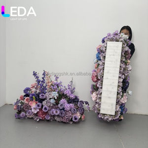 LEDA Luxurious Artificial Flower Decor Set High Quality Purple Artificial Flowers For Wedding Backdrop <b>Decorations</b> - Product Image 6
