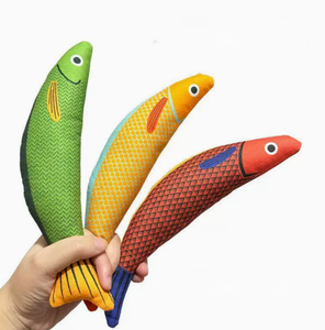 Hovicaed Giocattoli di Lusso Interattivi in Raso con Catnip e Suono Sfrigolante a Forma di Pesce Saury per Gatti - Product Image 1