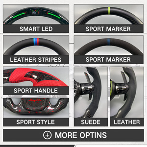 Volant de voiture en fibre de carbone véritable personnalisé de style sportif pour <span class=keywords><strong>Ford</strong></span> <span class=keywords><strong>Mustang</strong></span> <span class=keywords><strong>GT</strong></span> <span class=keywords><strong>Shelby</strong></span> S550 <span class=keywords><strong>350</strong></span> 500 Coupé, compatible avec les LED intelligentes - Product Image 6