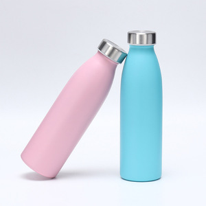 Stainless Steel Water <b>Bottle</b> 500Ml Insulated For Outdoor Camping <b>Pink</b> Blue Dark Blue - Product Image 2