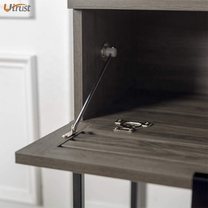 Design industriale grigio console da tavolo <span class=keywords><strong>con</strong></span> struttura in metallo e piano in legno vecchio rustico convertanle console da tavolo <span class=keywords><strong>con</strong></span> 1 porta scorrevole - Product Image 5