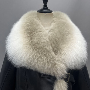 Jancoco Giacca Invernale Imbottita in Pelliccia all'Ingrosso, Cappotto in <span class=keywords><strong>Pelle</strong></span> Personalizzato con Collo e Polsini in Vera Pelliccia di Volpe - Product Image 4