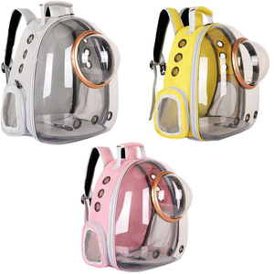 Orta ölçekli köpekler için büyük kapasiteli Oxford evcil hayvan taşıyıcı sırt çantası lüks klasik tasarım fermuar kapatma nefes katı desen - Product Image 3