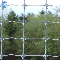 Clôture de jardin galvanisée anti-corrosion, grillage durable pour bétail avec ligne de signalisation rouge sur le dessus pour la sécurité des cerfs, des chèvres et des chevaux
