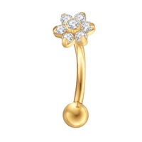 Grosir Anting Pusar & Cincin Hidung Berlapis PVD G23 Perhiasan Klasik Unisex untuk Wanita Pria Anak-anak