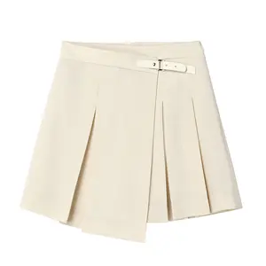 Female Irregular Half Skirt Spring And Summer 2023 High Waist A-Line Pleated Short Skirt