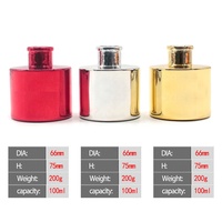 FENGJUN – bouteille de luxe de haute qualité, en verre rouge galvanisé, diffuseur de parfum avec boîte à bouchons, vente en gros
