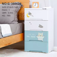 Armoire de rangement pour vêtements d'enfants, armoire de rangement pour la maison, verrouillable, 3, 4, 5, 6 étages, tiroirs en plastique