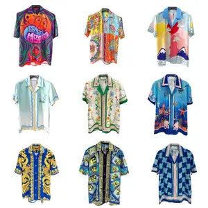 2022 गर्मियों में नए यूरोपीय और अमेरिकी फैशन विदेश व्यापार डिजिटल मुद्रित समुद्र तट कार्डिगन पुरुषों की अंचल शर्ट