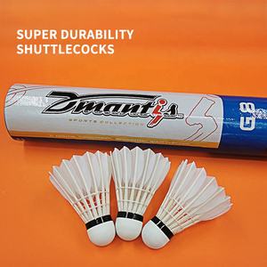 Dmantis G8 compétition professionnelle badminton volants <span class=keywords><strong>fourrure</strong></span> boules de plumes d'oie support logo personnalisé - Product Image 3