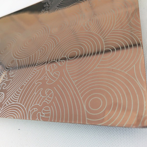 Stainless Steel PVD Coated Laser Engraved Plate 300 Series New Chinese Style Office Building Elevator Decorative Mirror Panel - Product Image 2
