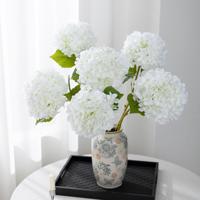 Hydrangea artificielle à tige unique avec 216 pétales, vente en gros pour les arrangements de mariage, décoration de la maison