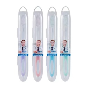 Nouvel Emballage Vente Flash <span class=keywords><strong>Brosse</strong></span> à Dents Adulte Portable en Tube Plastique avec Étui de Voyage Boîte à Vendre - Product Image 3