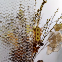 Panneau de verre à texture fusionnée en verre à motifs pour fenêtre de cloison sans cadre porte coulissante bâtiment verre meubles fenêtre balustrade
