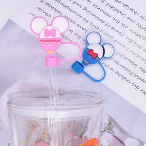 10mm Silicone uống rơm <span class=keywords><strong>PVC</strong></span> lời khuyên bao gồm nắp rơm Topper quyến rũ số lượng lớn tùy chỉnh rơm bìa cho cốc cốc bán buôn - Product Image 3