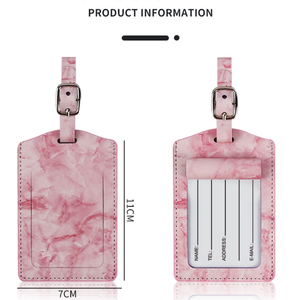 Porta Tarjetas de Embarque de Cuero PU de Lujo con Diseño de Mármol, Personalizable, Multicolor, Resistente al Agua, Etiqueta para Equipaje - Product Image 3