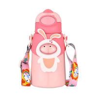316 acier inoxydable nouveau dessin animé pour enfants tasse de paille en plein air Portable enfants Pot grande capacité Thermos tasse