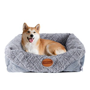 Nobleza XL letto per cani morbido soffice letto per animali in peluche con fondo antiscivolo materiale PP modello solido per dormire comodamente - Product Image 1