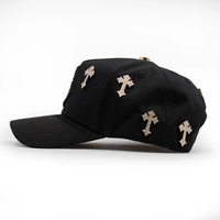 Gorras de Béisbol de Diseñador de Alta Calidad con Visera Ancha Gorra Barbas B Chrome Oro 24k con Pedrería Gorra Ajustada Bordada