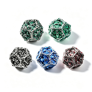 Ensemble de dés de <span class=keywords><strong>jeu</strong></span> de rôle en métal massif personnalisé, dés de D&D inspirés du Roi Singe, 7 pièces, avec design de moule exclusif XDICES - Product Image 5