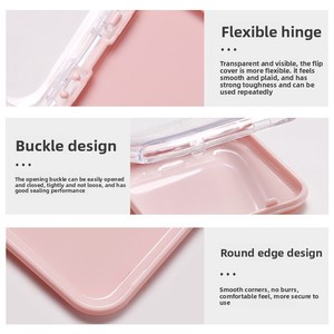 Étui de présentation portable pour ongles en ABS carré mini, avec vitrine transparente renforcée 3D, nouveau design, pour salon de manucure - Product Image 2