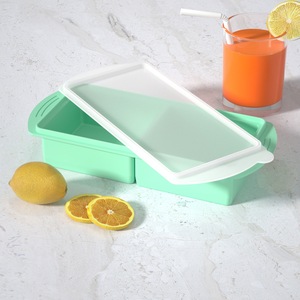 Moules à glaçons en silicone sans BPA à démoulage facile, bac à glaçons réutilisable avec couvercle amovible pour aliments pour bébés - Product Image 3