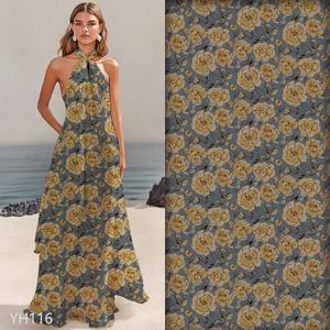 Venta Directa de Fábrica, Tela de Poliéster 100% con Estampado Digital de Flores para Ropa de <span class=keywords><strong>Mujer</strong></span>, Tela de Moda para Vestidos <span class=keywords><strong>Mango</strong></span> - Product Image 2