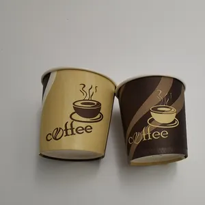Bedrukt Logo 6Oz 7Oz 9Oz 12Oz 16Oz 24Oz 32Oz Zwart Wegwerp Papier hete Koffie Drankkop