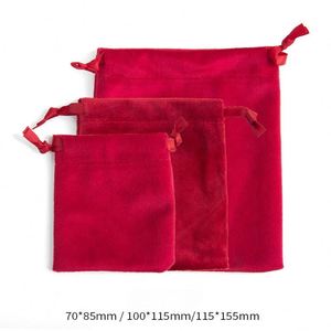 Sac de rangement en velours à cordon de serrage, prix d'usine, pour bijoux, ornements, bracelets en jade et autres bijoux - Product Image 4