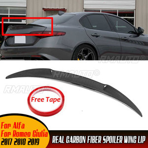 สปอยเลอร์หลังคาร์บอนไฟเบอร์แท้ทรง Quadrifoglio สำหรับ Alfa Romeo Giulia ปี 2017 2018 2019 - Product Image 1