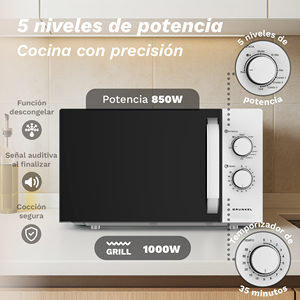 Forno a Microonde Grunkel 25L con Grill 1000W - Product Image 6