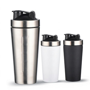 ขวดเชคเกอร์สเตนเลสเก็บความร้อน ขนาด 500 มล. 750 มล. ปราศจากสาร BPA เก็บอุณหภูมิได้นาน 6-12 ชั่วโมง เหมาะสำหรับออกกำลังกายและผสมโปรตีน - Product Image 1