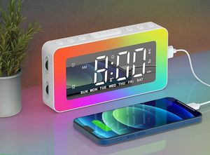 Çift Alarm ile renkli dijital akıllı spor duvar saati akıllı masa saatleri için ev masaüstü banyo kullanımı için Modern tasarım - Product Image 3