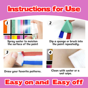 Nhà Máy Bán Hàng Trực Tiếp Của A4 Có Kích Thước Cầu Vồng Màu Thực vật Tự Nhiên Mặt Bộ Dụng Cụ Sơn Cho Trẻ Em Của Hoạt Động Trang Điểm - Product Image 3