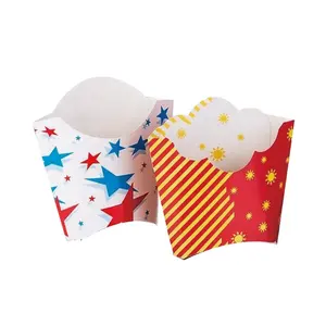 Best Quality Fast Food Packaging Disposable Takeaway Cardboard Chips Paper Hold Kraft Boxes