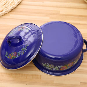 Casserole <span class=keywords><strong>en</strong></span> <span class=keywords><strong>fonte</strong></span> au design marocain moderne <span class=keywords><strong>16</strong></span>/18/20cm Grande marmite <span class=keywords><strong>en</strong></span> métal Style minimaliste Motif ovale Logo personnalisé Marmites à soupe - Product Image 2