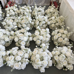 Ifg Hot Bán 35cm Nhỏ Hoa Hồng Trắng Bóng cho đám cưới Bảng centerpieces trang trí nội thất - Product Image 2