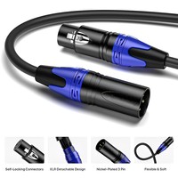 OEM grosir mikrofon kondensor peredam bising XLR 6 warna Set mikrofon isi 3-Pin tembaga murni kabel Audio Dual Cannon XLR untuk pria dan wanita