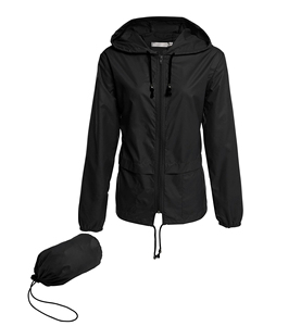 Vestes <span class=keywords><strong>de</strong></span> <span class=keywords><strong>pluie</strong></span> imperméables légères pour femmes, coupe-vent à capuche pliable pour l'extérieur - Product Image 2