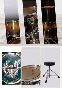 Ensemble de batterie flash diamant jaune argent série <span class=keywords><strong>X</strong></span>-<span class=keywords><strong>men</strong></span> (cymbales non incluses) - Product Image 4