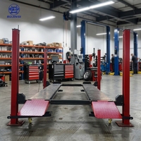 Elevador Hidráulico de Estacionamiento de Doble Capa BJS BJS2202, Ahorro de Espacio, 4 Postes, 4T, con Altura de Elevación de 1600 mm, Motor de 2.2kw, para Garaje Doméstico