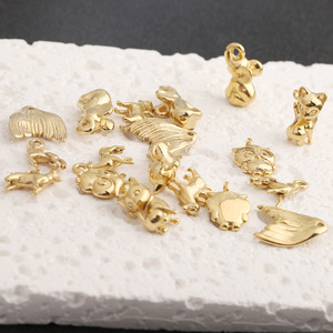 Colgantes con Forma de Animales, Chapados en Oro, de Acero Inoxidable, Dijes Temáticos para Hacer Collares, Joyería, Accesorios de Moda Unisex - Product Image 4