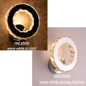 Lámpara de Pared <span class=keywords><strong>LED</strong></span> Moderna de Acero Inoxidable <span class=keywords><strong>con</strong></span> Cristal, Base E26, 10W, para Apartamento, Sala de Estar, Comedor, Pasillo, Escalera - Product Image 5