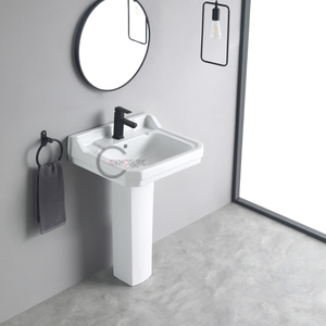 Lavabo de columna mate de diseño minimalista nórdico para proyectos de higiene de alta gama en hospitales y clínicas - Product Image 6