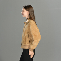 Jxwatcher – Nouvelle veste bomber personnalisée en véritable peau de mouton tissée pour femme, style vintage, en daim véritable, coupe courte, pour l'automne