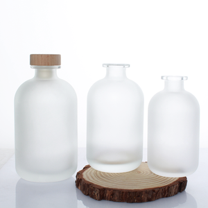 Các nhà sản xuất bán buôn trong suốt Frosted chai thủy tinh hơi <span class=keywords><strong>tipsy</strong></span> tự chế trái cây chai rỗng nắp gỗ màu xanh lá cây Mận Chai - Product Image 6