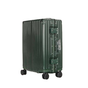 Aluminum <b>Frame</b> Spinner Wheel Trolley Case 20-Inch Business Style Unisex Carry-On <b>Large</b> Capacity Green - Product Image 3