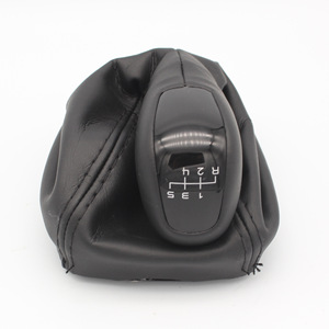 Poignée de levier de vitesses manuelle en cuir noir pour Mercedes-Benz W203 S203, design ergonomique - Product Image 2